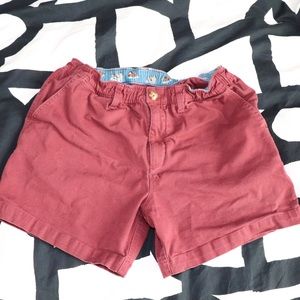 Maroon canvas chubbies shorts